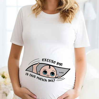 Funny Pregnancy T-Shirt – Customizable “Baby Is Coming” Women’s Tee, Hoodie & Sweatshirt, Perfect Gift for Moms-to-Be
