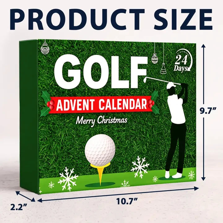 Golf Swing Advent Calendar, Merry Christmas Golf Course Design, Creative Gift for Dad and Golf Fans