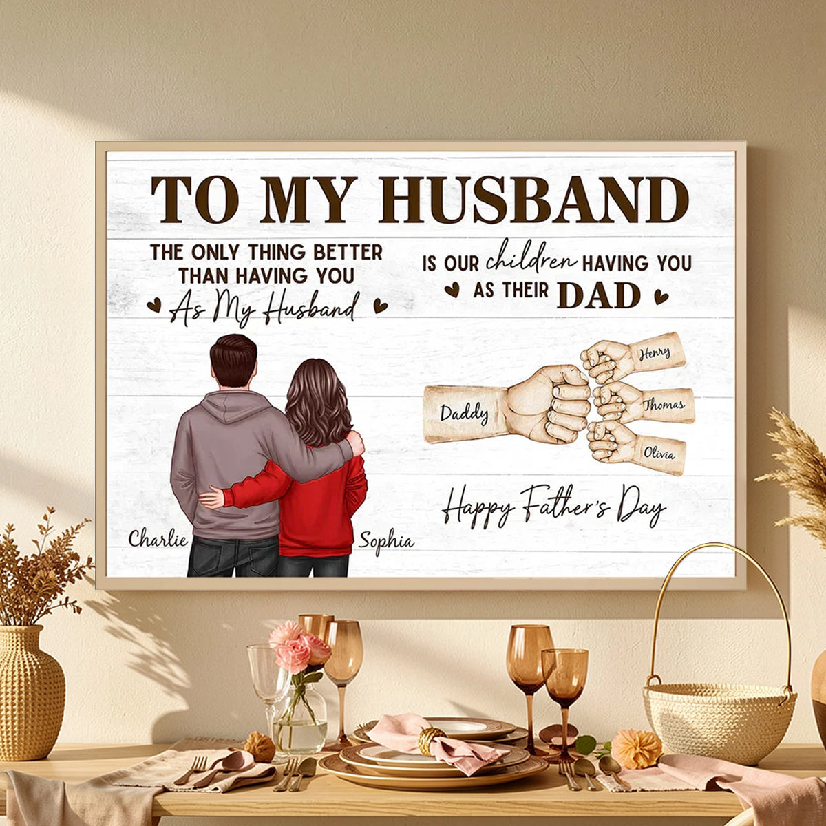 Personalized Poster, The Only Thing Better Than Having You As Husband, Hugging Couple Unique Father's Day Gift For Dad