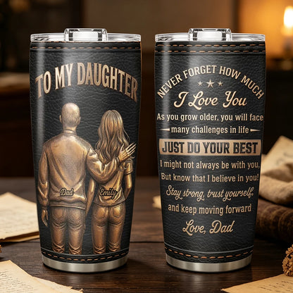 Personalized Insulated Travel Tumbler For Daughter, Unique Creative Gift From Dad