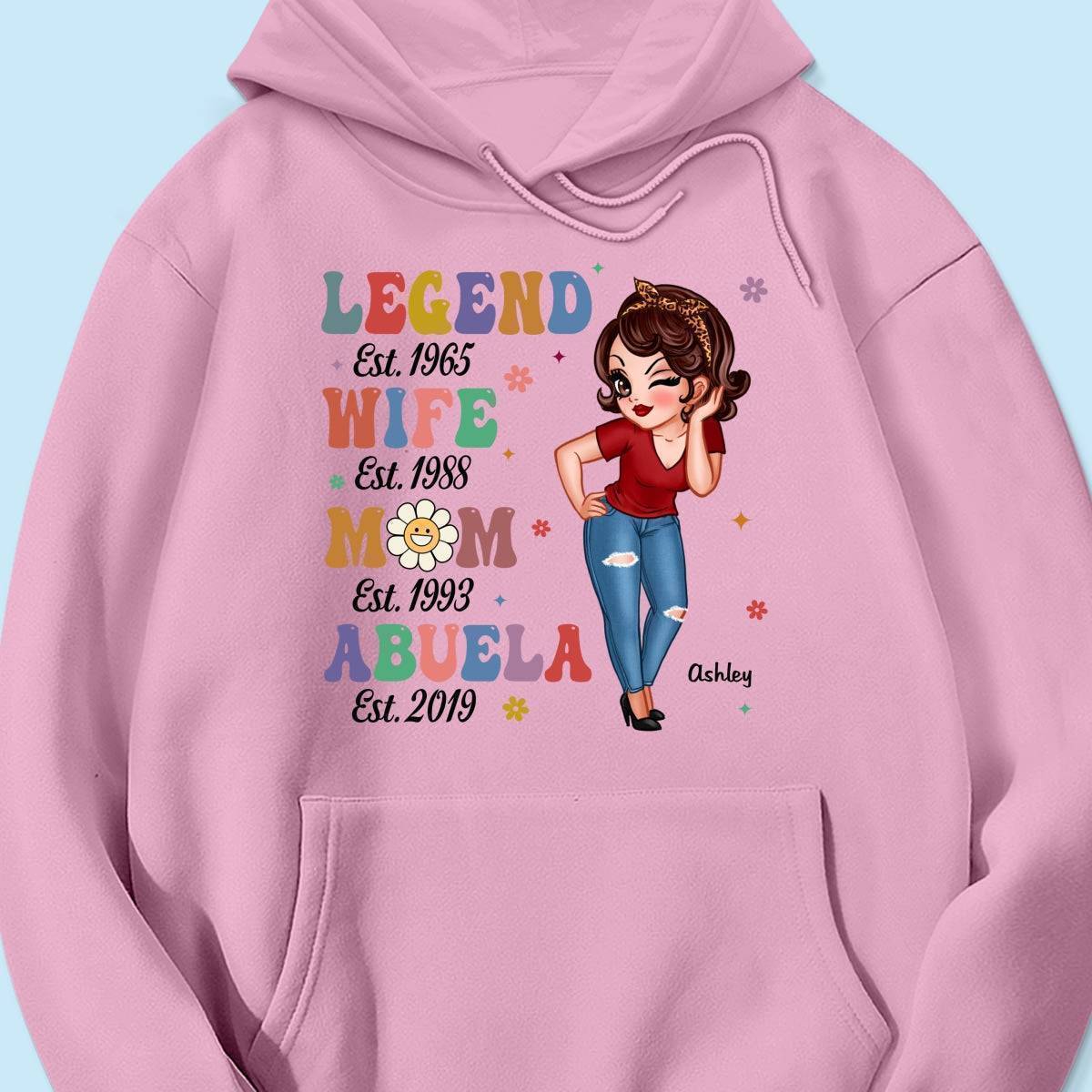 Vintage Legend Wife Mom Grandma Personalized Shirt/Hoodie/Sweatshirt