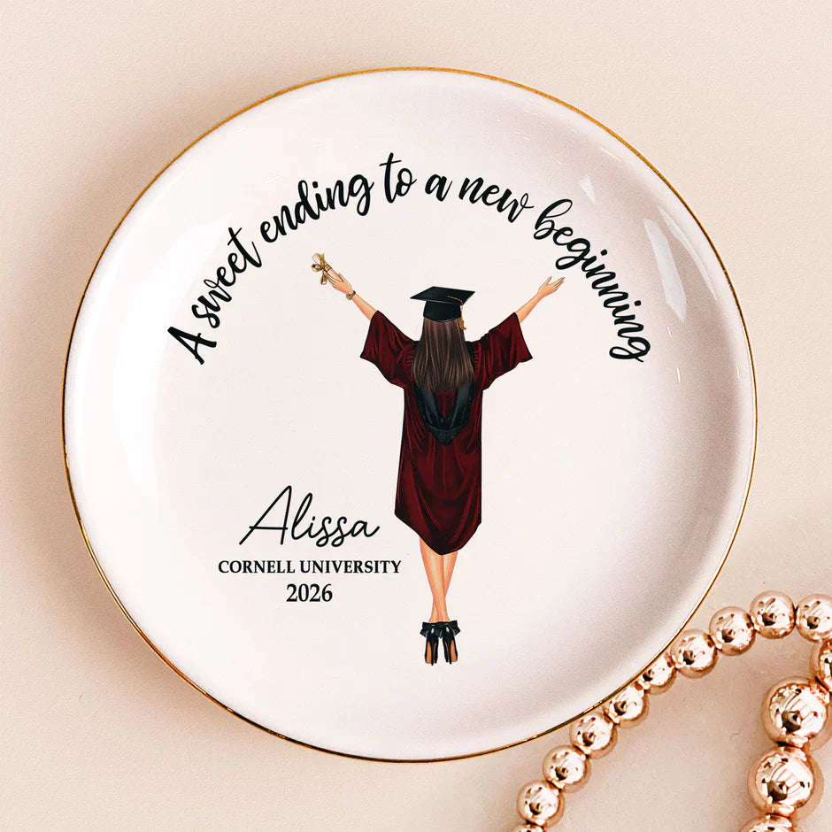 Unique Personalized Graduation Present - Choice of Jewelry Box, Dish or Cup