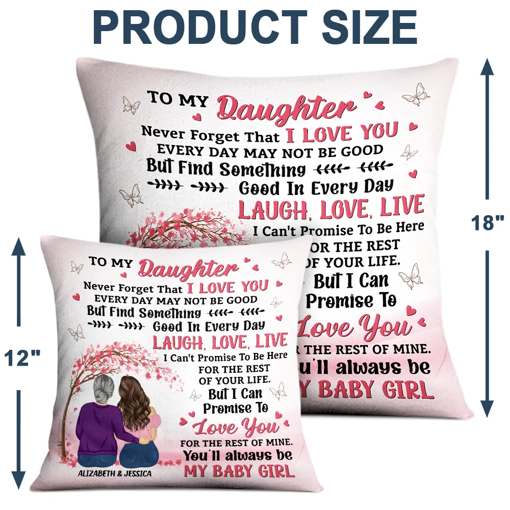 Gift For Daughter, Mom - Daughters (Adult) - My Daughter Never Forget That I Love You - Personalized Pillow