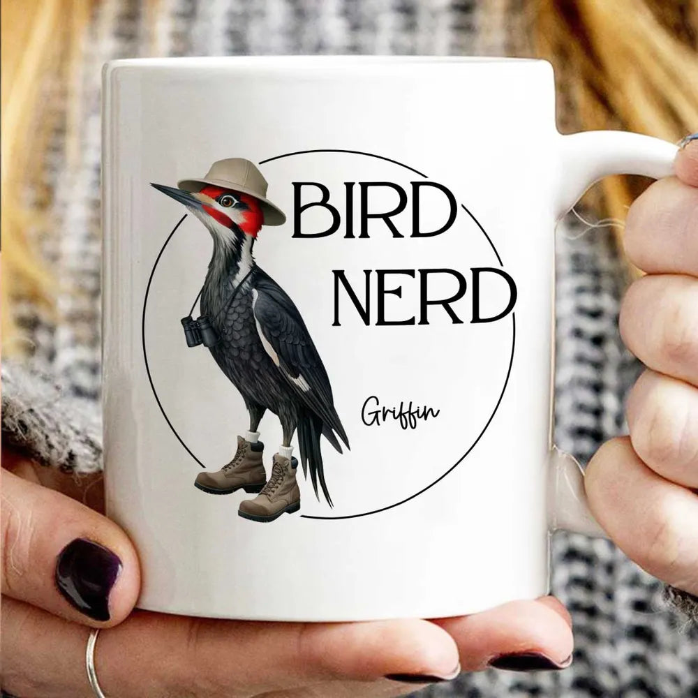 Bird Nerd Funny Bird Lovers’ Mug and More – Personalized Cup for Bird Watchers