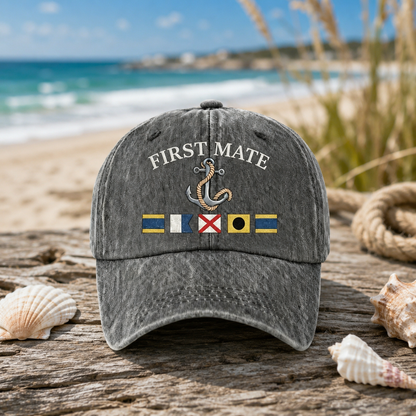 Personalized Nautical Gear: Custom Tee or Hat with Choice of Anchor or Ship Icons, Perfect Gift for Boat Lovers