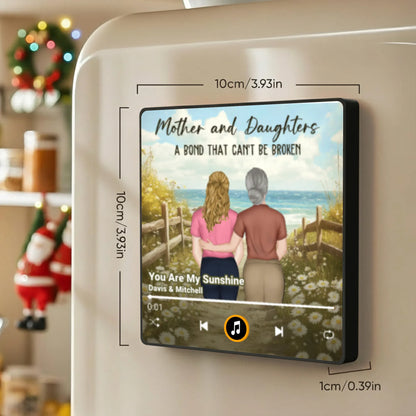 Acrylic Music Magnet for Mother and Daughter, Personalized Sunshine Quote Fridge Decor, Sweet Gift for Mom