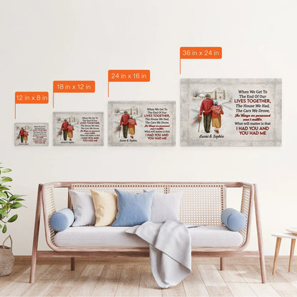 Custom Lives Together Poster for Couples – Snowy Country Walk Artwork, Sentimental Wall Art & Heartfelt Christmas or Anniversary Gift