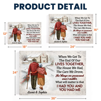 Custom Lives Together Poster for Couples – Snowy Country Walk Artwork, Sentimental Wall Art & Heartfelt Christmas or Anniversary Gift