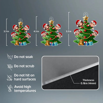 Christmas Tree Family Acrylic Ornament – Custom Christmas Decoration for Family