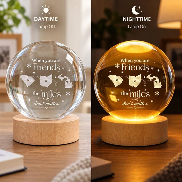 Personalized Globe Lamp, When Miles Don't Matter Family Keepsake, Creative Gift for Loved Ones