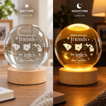 Personalized Globe Lamp, When Miles Don't Matter Family Keepsake, Creative Gift for Loved Ones