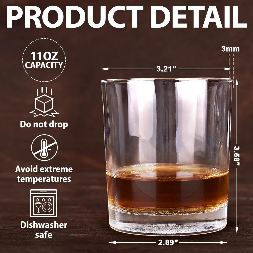 Gift For Couples, Gift For Husband, Gift For Wife, Gift For Boyfriend, Gift For Girlfriend - I'm A Proud Wife Of A Wonderful Husband - Personalized Engraved Whiskey Glass