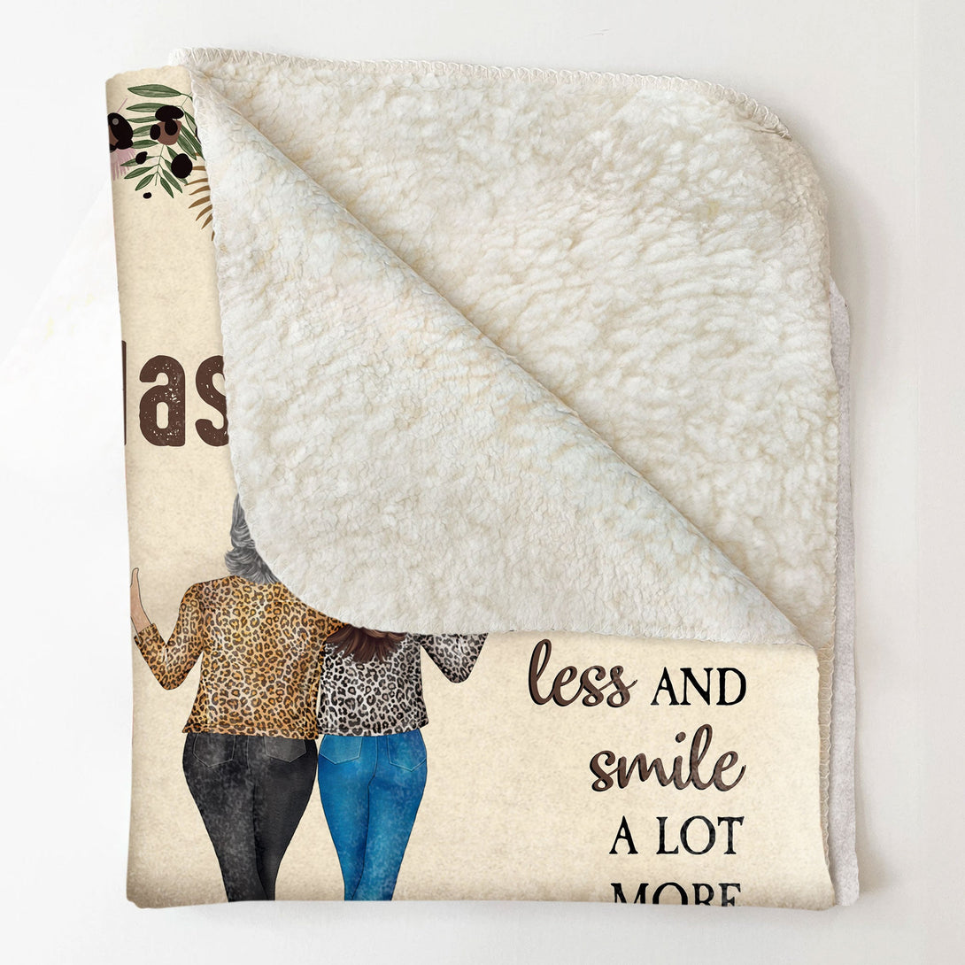 To My Badass Bestie Fleece Blanket, Personalized Friendship Hug Throw ...