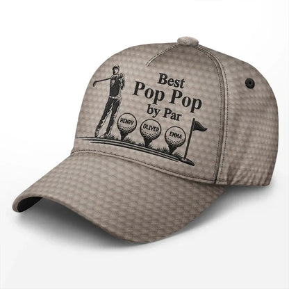 Personalized Golf Classic Cap for Grandpa, Custom Course Design, Unique Gift for Golf Days