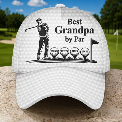 Personalized Golf Classic Cap for Grandpa, Custom Course Design, Unique Gift for Golf Days