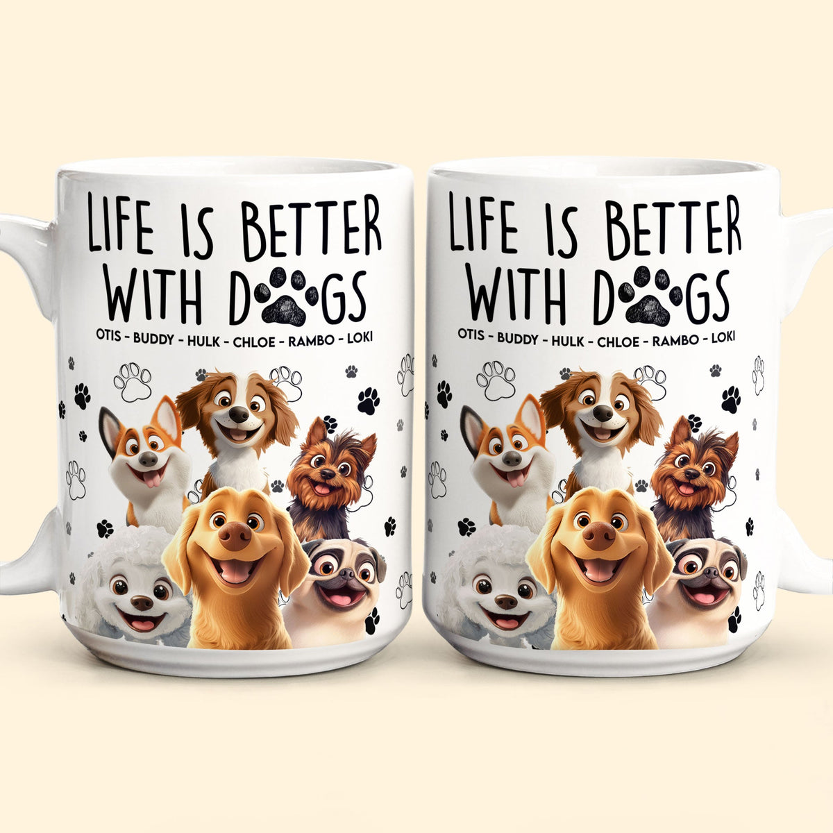 Adorable Dog-Themed Ceramic Mug, Adding Warmth and Joy to Your Day