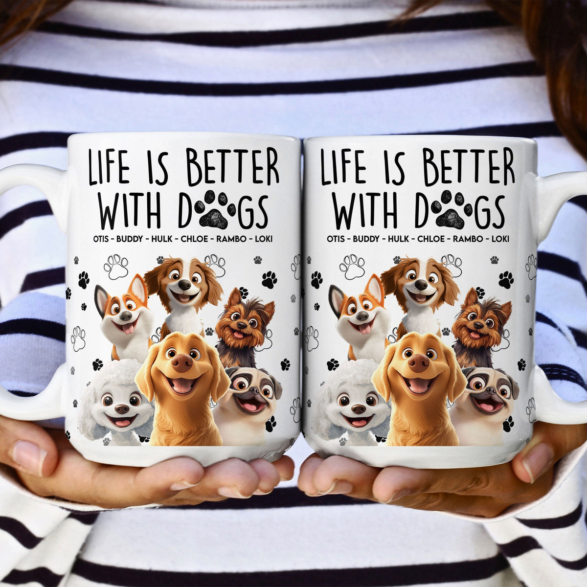 Adorable Dog-Themed Ceramic Mug, Adding Warmth and Joy to Your Day