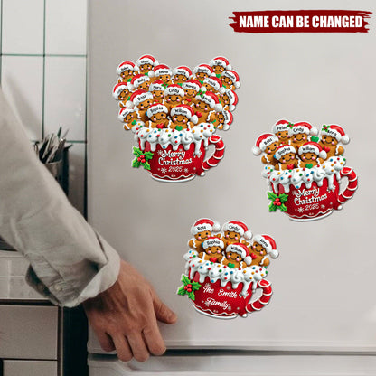 Christmas Acrylic Ornament Gingerbread Cup Design, Fun Holiday Decoration, Perfect Gift for Family