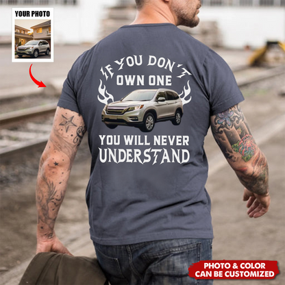 Car Owner Quote Classic Tee with Custom Photo & Color, Creative Gift for Him, Walking Street Casual Look