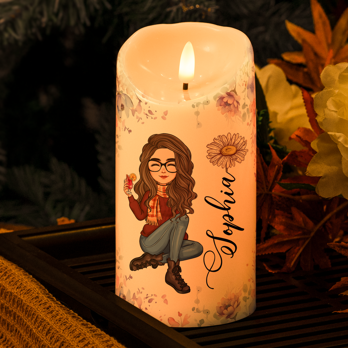 Personalized Flameless LED Candle with Bible Verses, Heartwarming Gift for Family and Friends