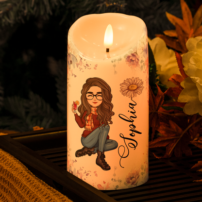 Personalized Flameless LED Candle with Bible Verses, Heartwarming Gift for Family and Friends