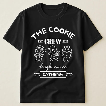 Personalized Cookie Crew Classic Tee, Christmas Baking Design, Unique Gift for Family