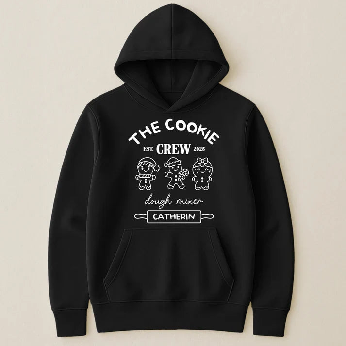 Personalized Cookie Crew Classic Tee, Christmas Baking Design, Unique Gift for Family