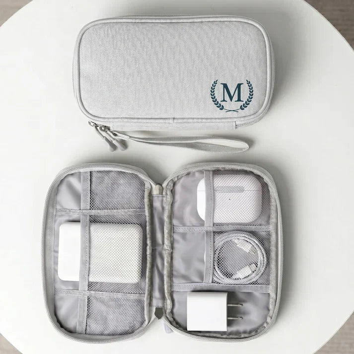 Personalized Oxford Cable Organizer, Keep Everyday Tech Together, Unique Creative Gift for Travelers
