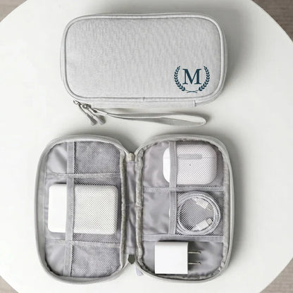 Personalized Oxford Cable Organizer, Keep Everyday Tech Together, Unique Creative Gift for Travelers