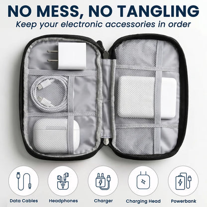 Personalized Oxford Cable Organizer, Keep Everyday Tech Together, Unique Creative Gift for Travelers