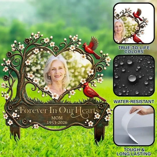 I'm Always With You Personalized Metal Garden Stake with Cardinals, Creative Remembrance Gift for Family