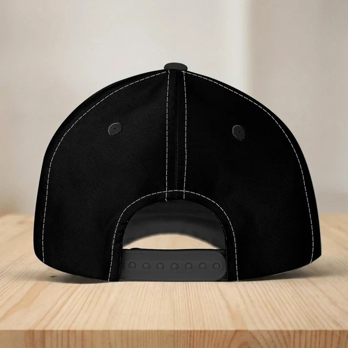 Personalized Classic Cap with Acoustic Guitar Design, Warm Wood Tones, Unique Gift for Guitarists