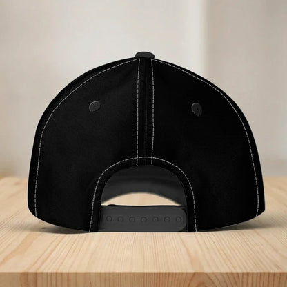 Personalized Classic Cap with Acoustic Guitar Design, Warm Wood Tones, Unique Gift for Guitarists