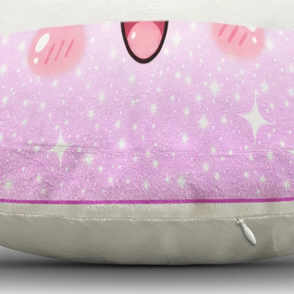 Personalized Shaped Pillow, Winking Dumpling with Seashell Crown Held by a Child, Unique Gift for a Daughter