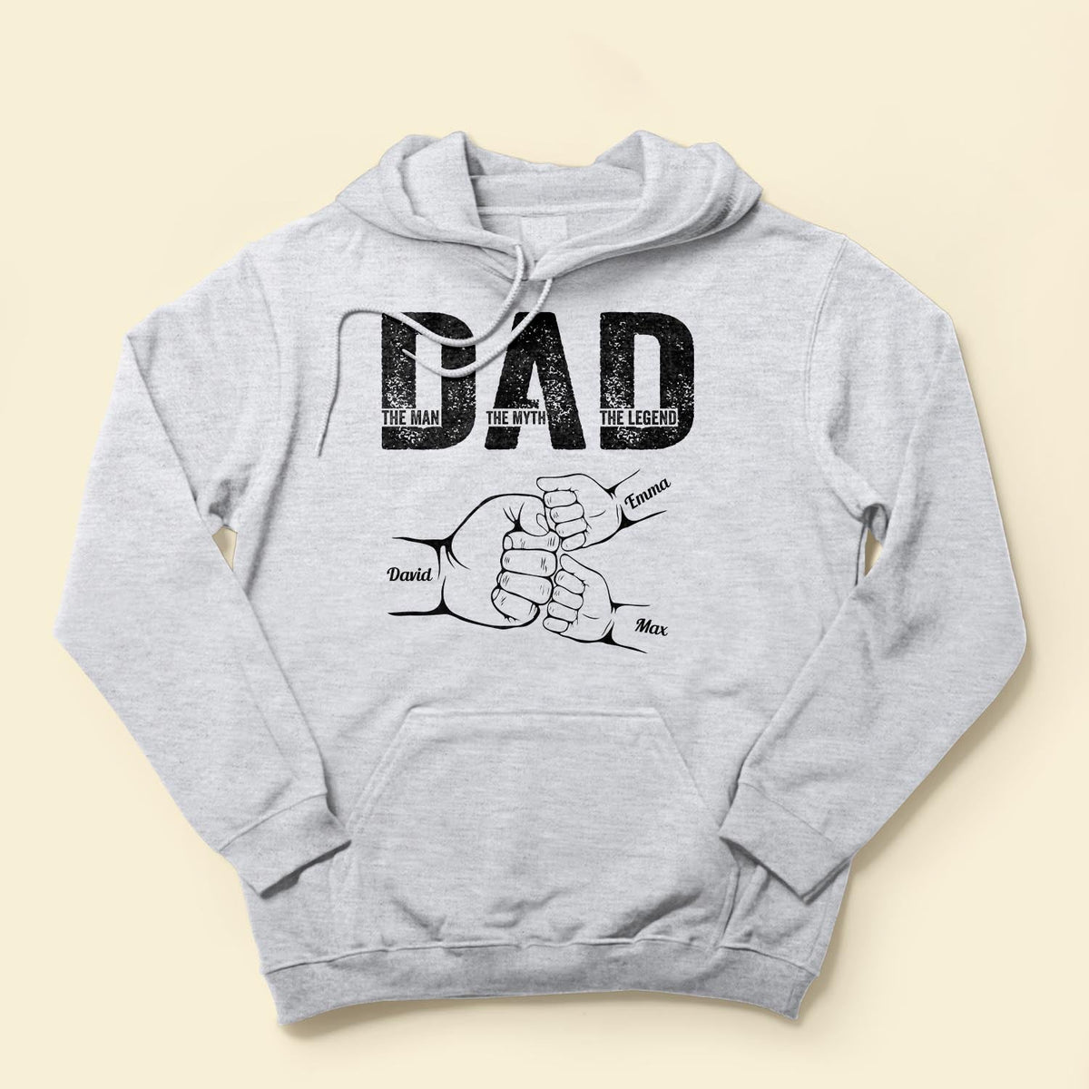 Personalized Dad Fist Bump Hat with Kids Names, Custom Father’s Day Gift for Dad, Grandpa or Papa