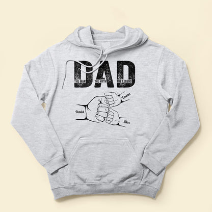 Personalized Dad Fist Bump Hat with Kids Names, Custom Father’s Day Gift for Dad, Grandpa or Papa
