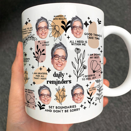 Personalized Ceramic Mug with Multi-Face Design – Couple’s Gift