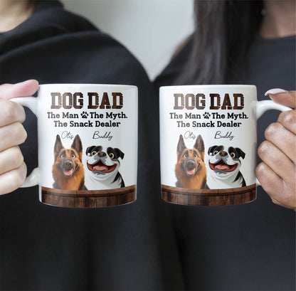 Dog Mum - The Myth, The Snack Dealer' Themed Mug – White Ceramic, Ideal Gift for Pet Lovers on Mother’s Day or for Home Use