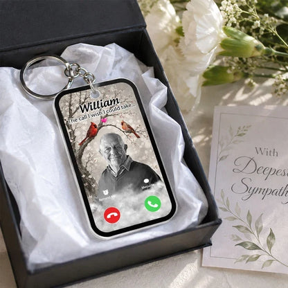Personalized Acrylic Keychain, The Call I Wish I Could Take Tribute, Creative Remembrance Gift for Loved Ones