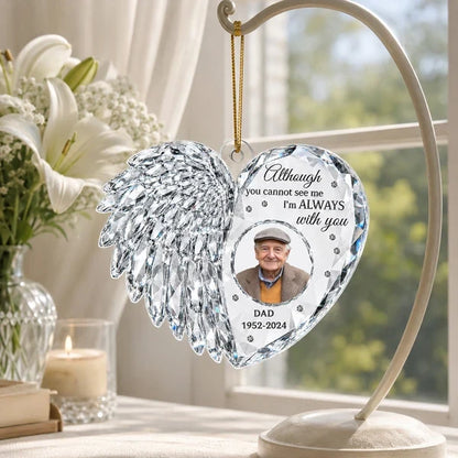 Always With You Acrylic Ornament, Personalized Dad Memorial for the Christmas Tree, Creative Sympathy Gift for Family