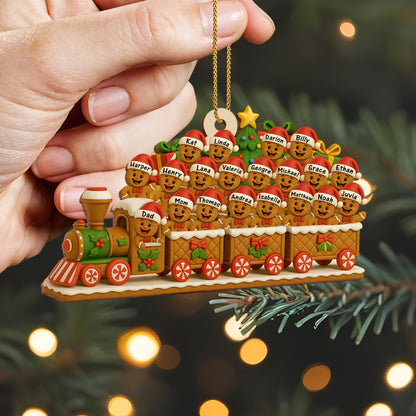 Christmas Express With Cheerful Gingerbread Passengers