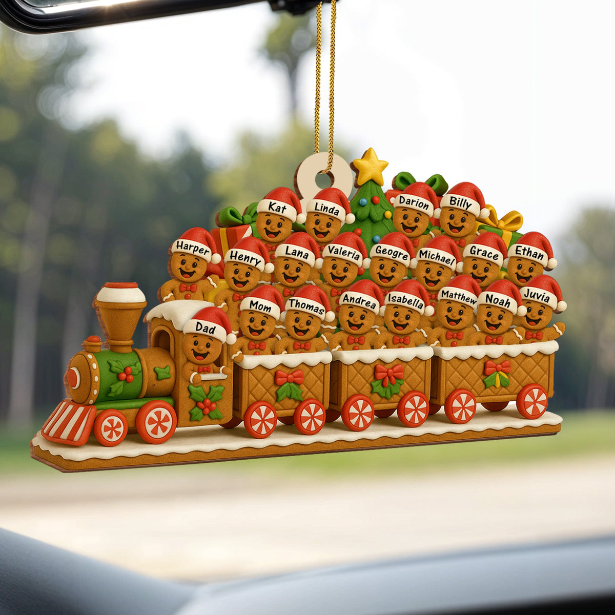 Christmas Express With Cheerful Gingerbread Passengers