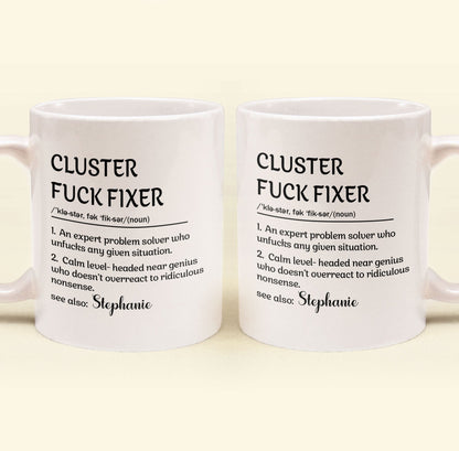 Ceramic Mug With Funny Problem Solver Quote, Personalized One Of A Kind Gift for Friends or Coworkers, Daily Coffee Humor