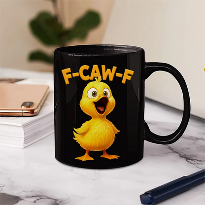 Funny Rooster Mug, Colorful Cartoon Art for Morning Coffee & Office Laughs, a unique gift for Coworkers and Friends