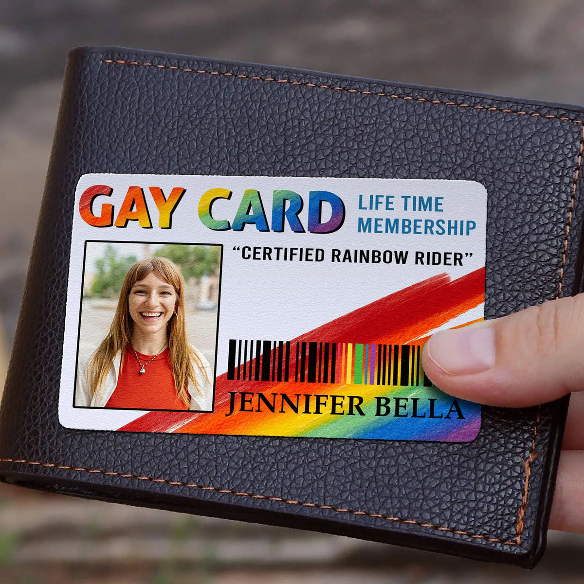 “GAY CARD” Lifetime Membership Metal Wallet Card – Personalized Pride Gift for Lovers