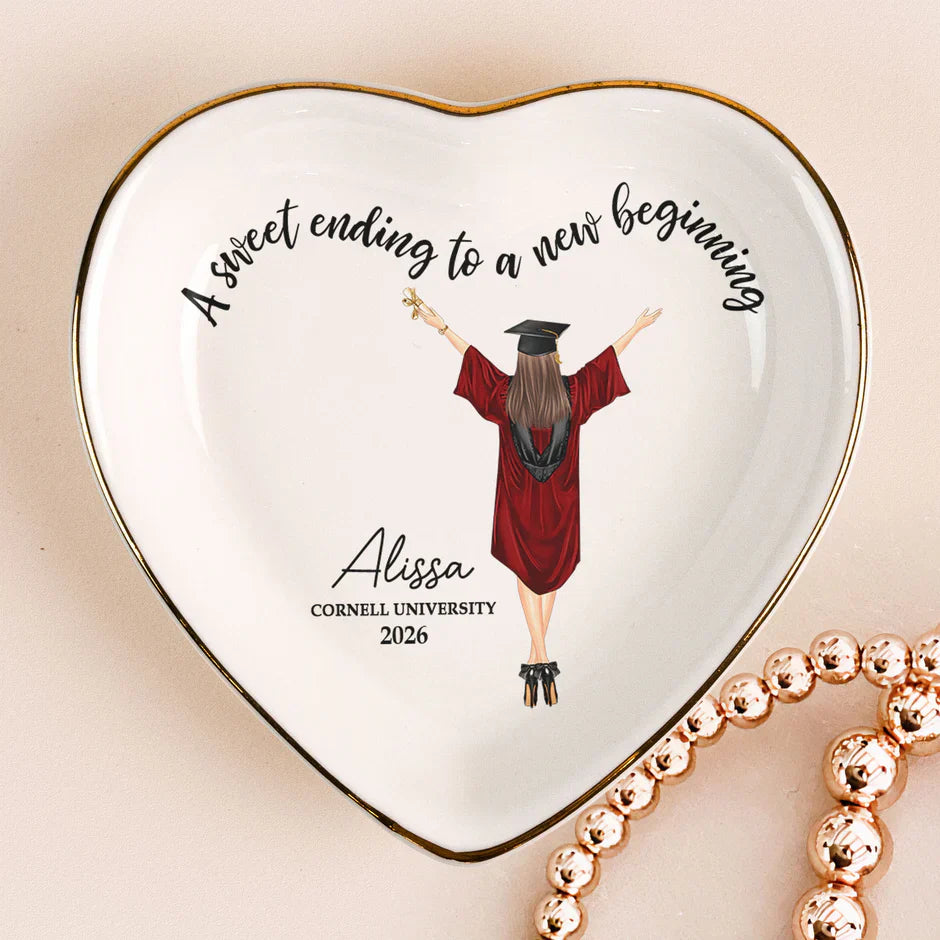 Unique Personalized Graduation Present - Choice of Jewelry Box, Dish or Cup