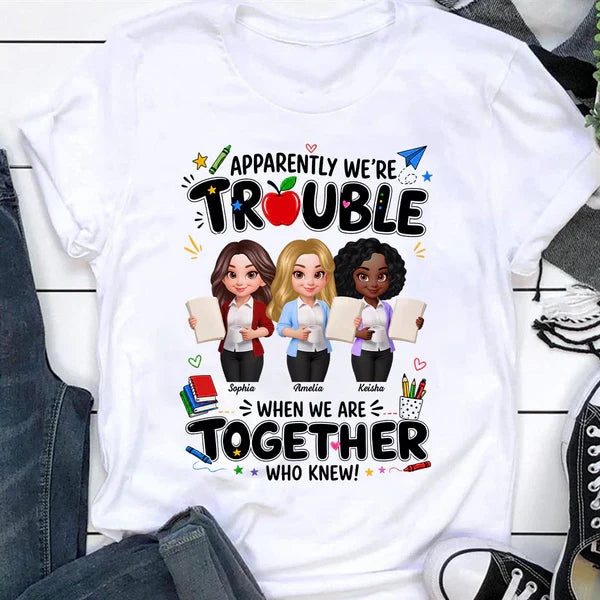 Personalized Classic Tee, Funny Teacher Friends Design, Creative Gift for Teacher Colleagues