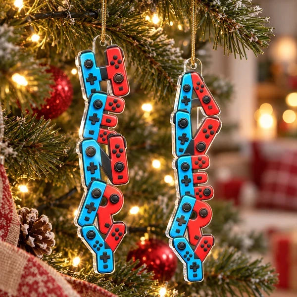 Acrylic Ornament, Personalized Gaming Keepsake for Christmas Tree Decor, Creative Gift for Gamers & Families