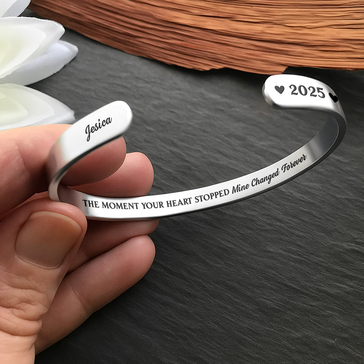 The Moment Your Heart Stopped, Heart Cuff Bracelet