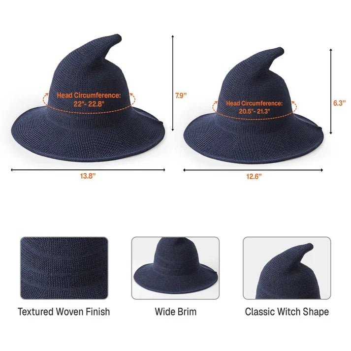 Knitted Witch Hat, Personalized Trick or Treat Keepsake, Creative Halloween Gift for Kids